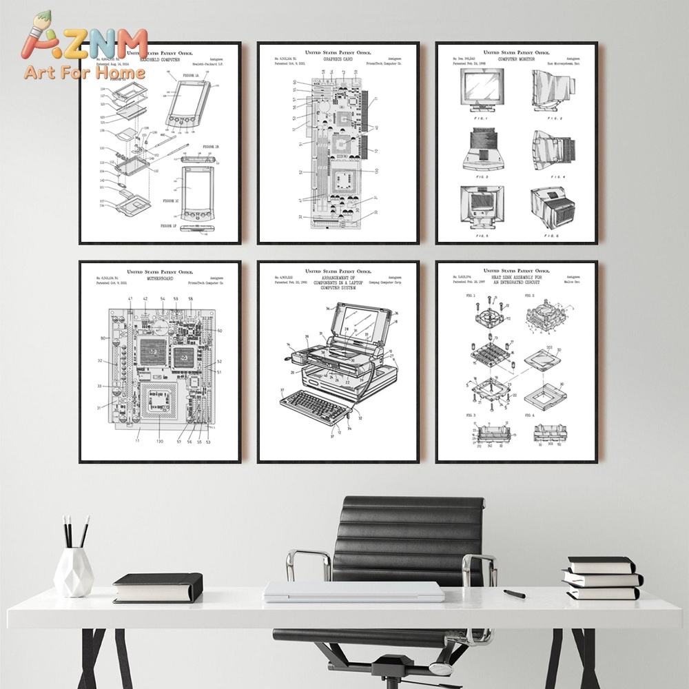 Tech Office Wall - Картина на холсте с изображением материнской
