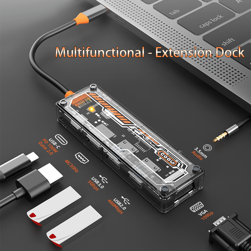 Docking Station Usb C - 6-в-1 USB-C хаб для MacBook Pro/Air:
