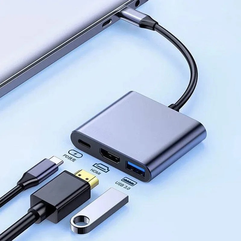 Docking Station Usb C - USB C-концентратор 3в1 Type C 3.0