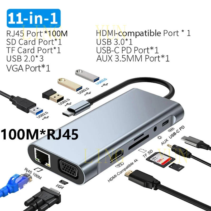 Docking Station Usb C - Многопортовый USB-C хаб-док-станция Z с 11