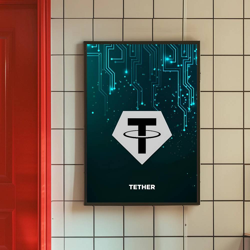 Постер с символикой криптовалю – обзор и цена Tech Office Wall
