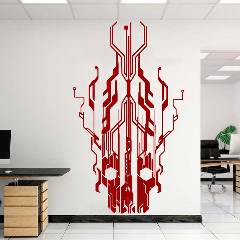 Виниловая наклейка на стену в  – обзор и цена Tech Office Wall