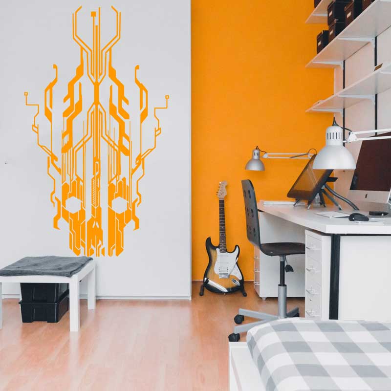 Виниловая наклейка на стену в  – обзор и цена Tech Office Wall
