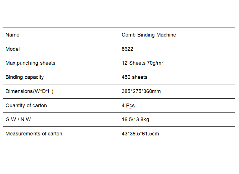 Переплетная машина 8622 Combs, – обзор и цена Binding Machine Comb
