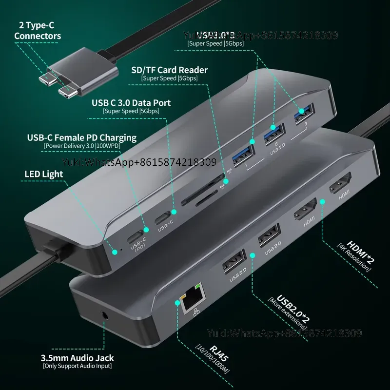 Популярная док-станция с двумя – обзор и цена Docking Station Usb C
