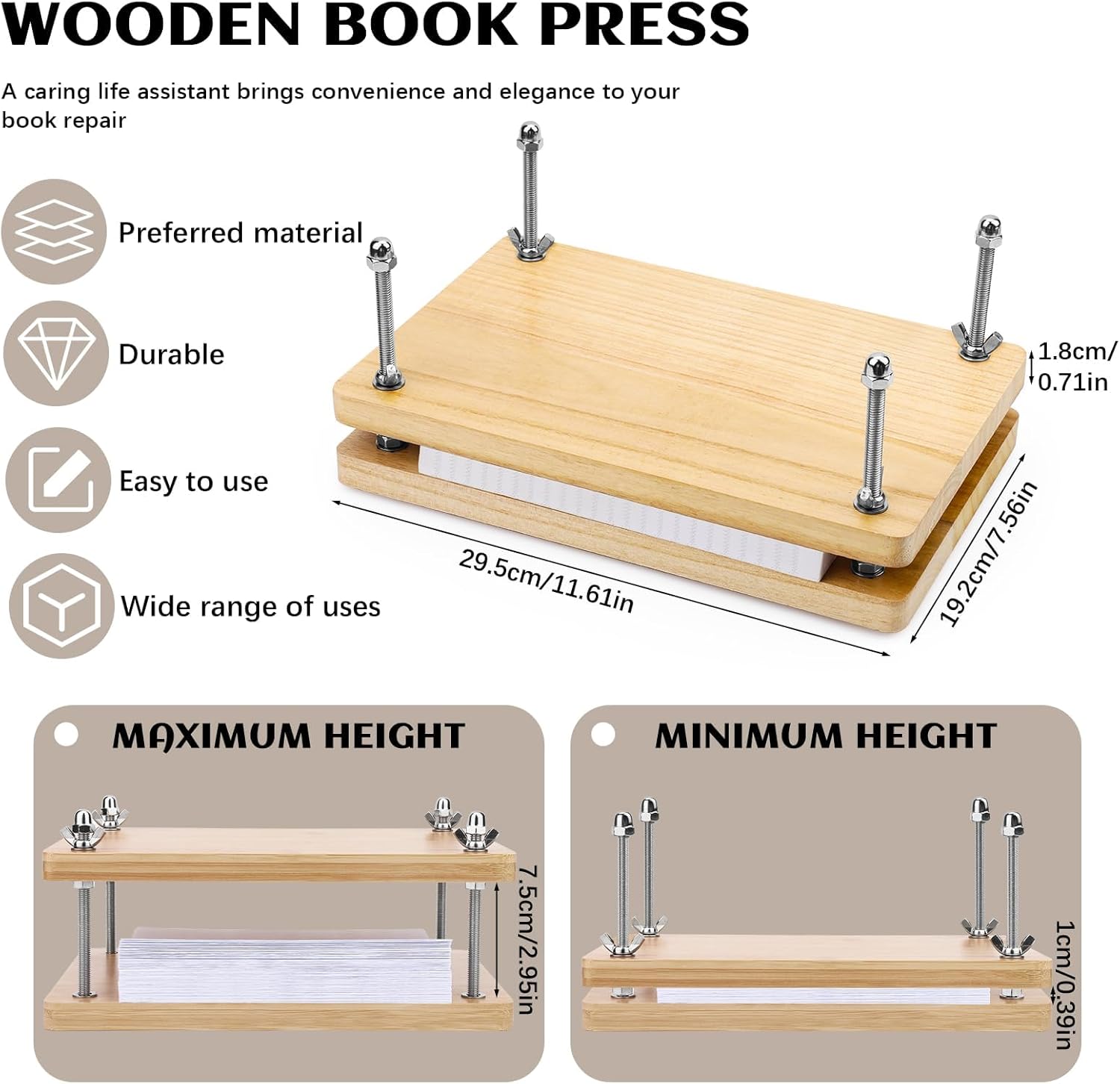 Деревянный пресс для книг, инс – обзор и цена Binding Machine Comb