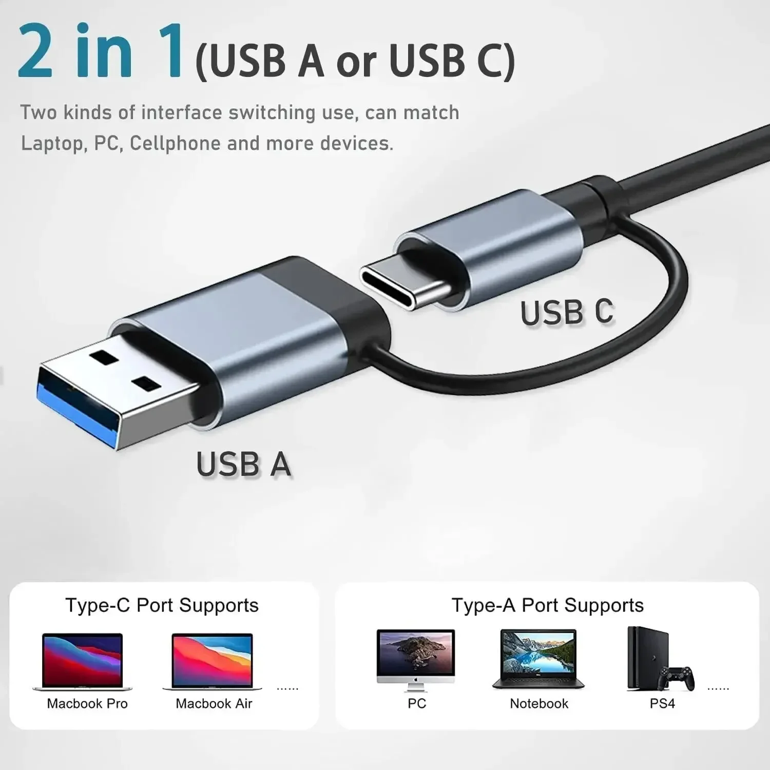 Концентратор USB-C 8 в 2, мног – обзор и цена Docking Station Usb C