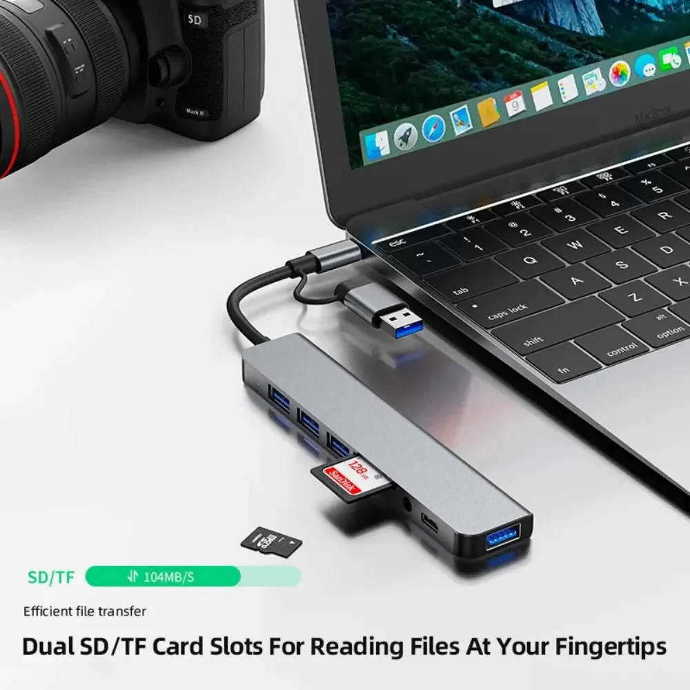 Концентратор USB-C 8 в 2, мног – обзор и цена Docking Station Usb C