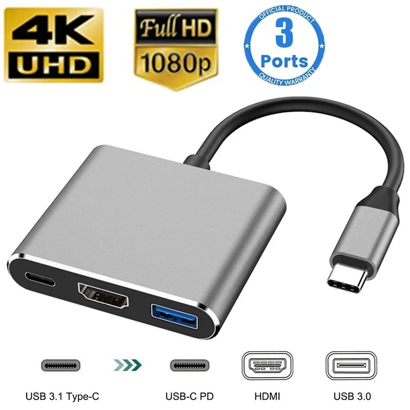 USB C-концентратор 3в1 Type C  – обзор и цена Docking Station Usb C