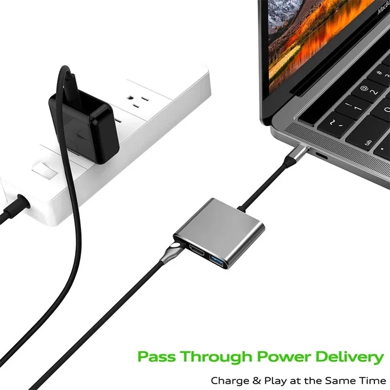 USB C-концентратор 3в1 Type C  – обзор и цена Docking Station Usb C