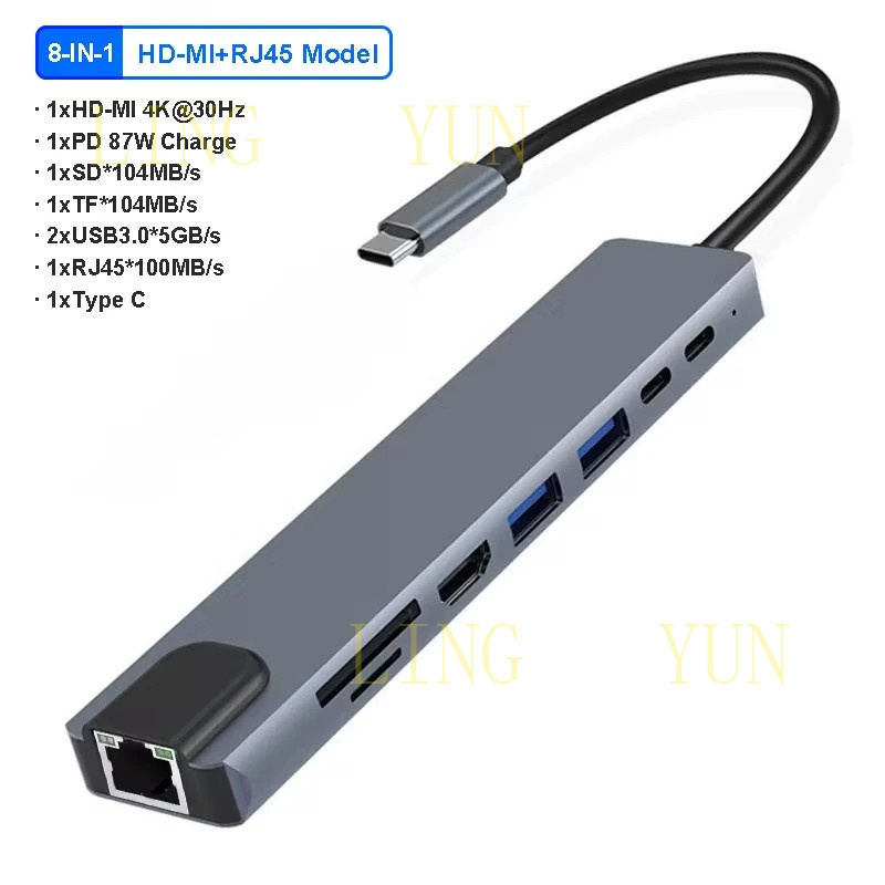 Многопортовый USB-C хаб-док-ст – обзор и цена Docking Station Usb C