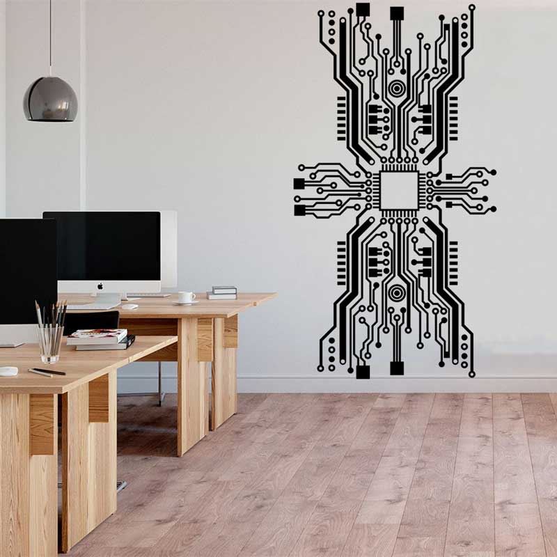 Монтажная плата, наклейка на с – обзор и цена Tech Office Wall