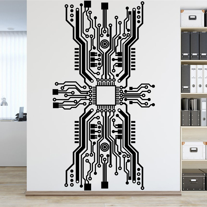 Монтажная плата, наклейка на с – обзор и цена Tech Office Wall